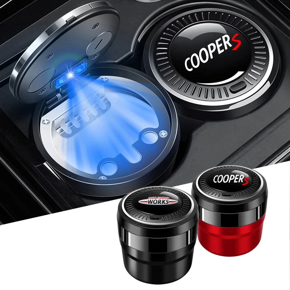 Car Cigarette Ashtray Cup With Lid Portable Detachable Vehicle Ashtray for MINI Cooper One JCW R55 R56 F55 F56 R57 R58 R59 R60