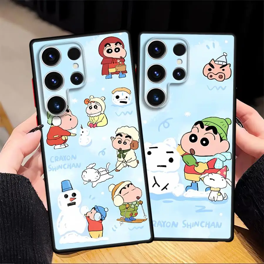 Case for Samsung Galaxy S23 Ultra S25 S9 S22 Plus Note 20 10 S8 S21 FE S20 S24 Soft Cover C-rayon S-hinchanS Christmas 