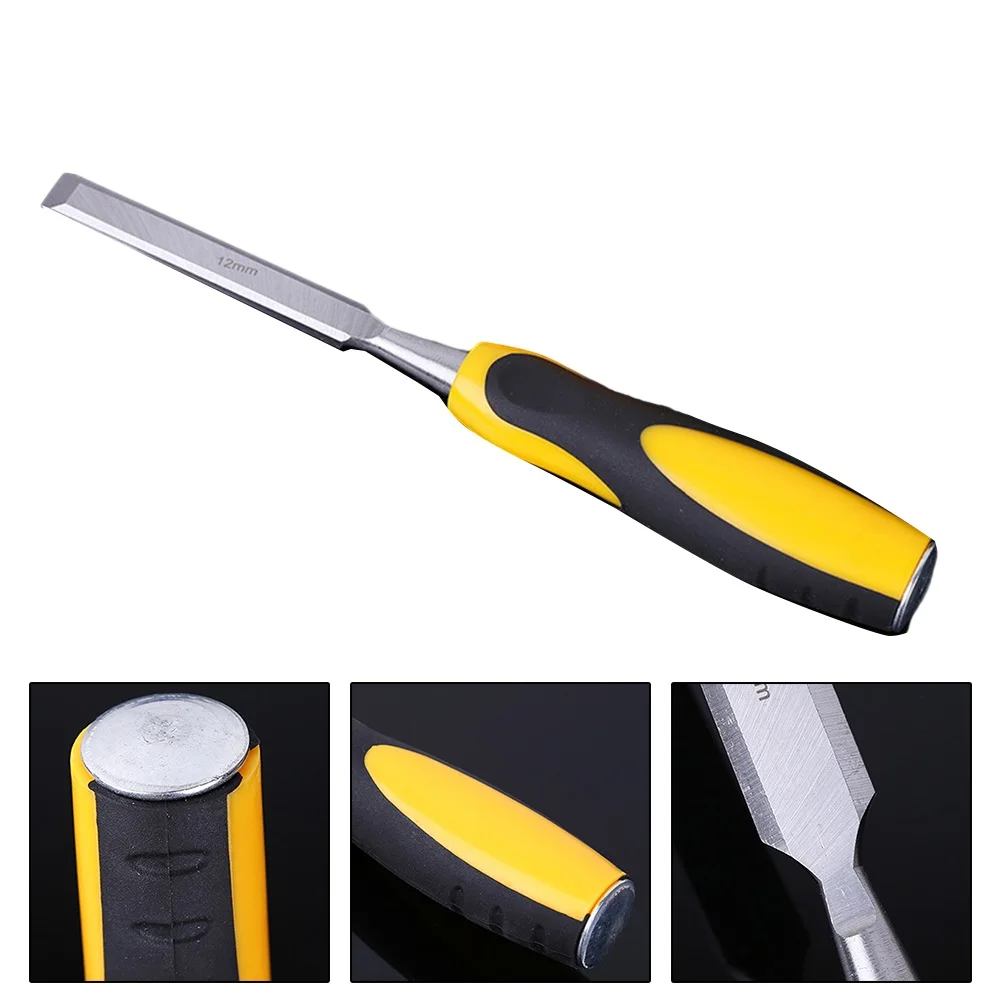 

Wood Carving Flat Chisel Woodworking Chisel 12-20mm Machine Grinding Through-Core Handle Carving Flat For Carpenter Wood Tools