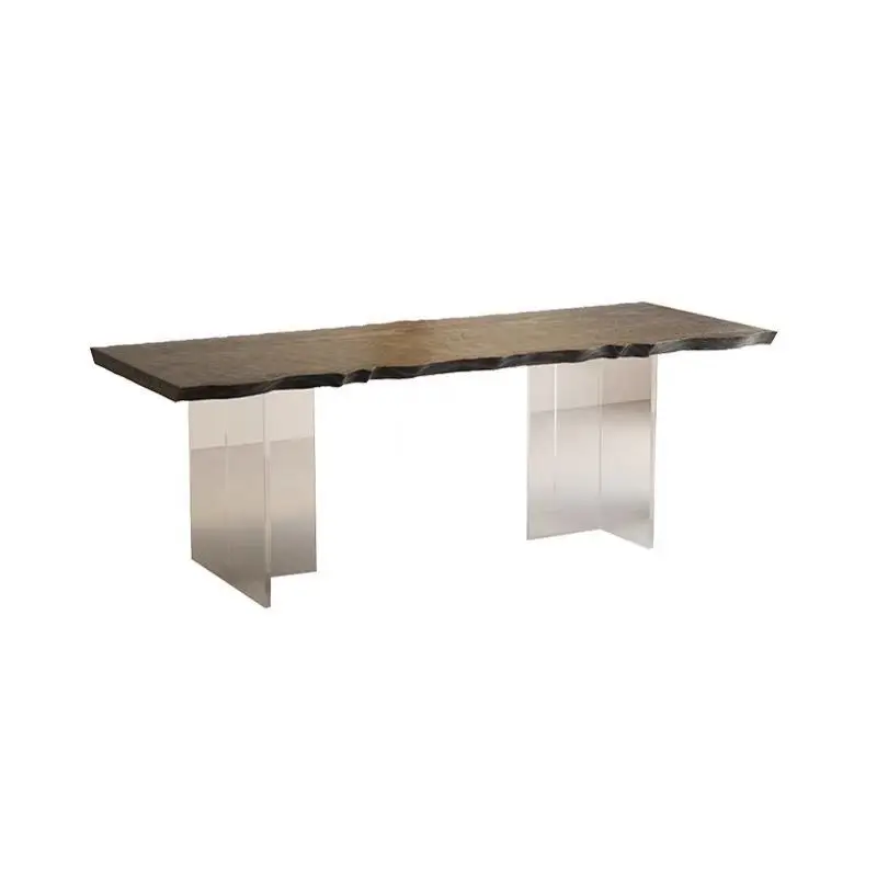 Household tea table Office large plate acrylic suspended tea table chair