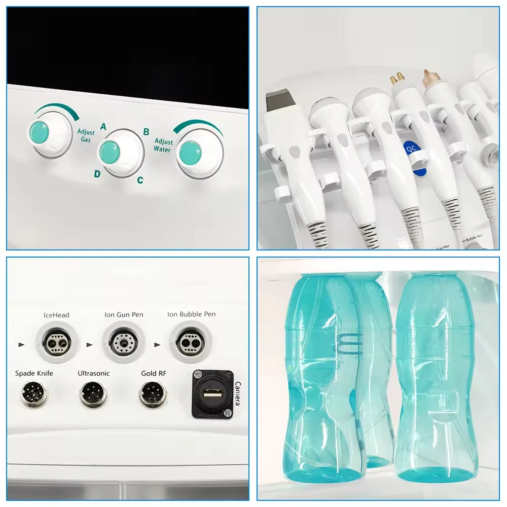 New H2O2 Facial Cleaning Machine 7 in 1 HydraWater Dermabrasion Portable Hydra Cleaning Facial Oxygen Cleaner Hydrfacials