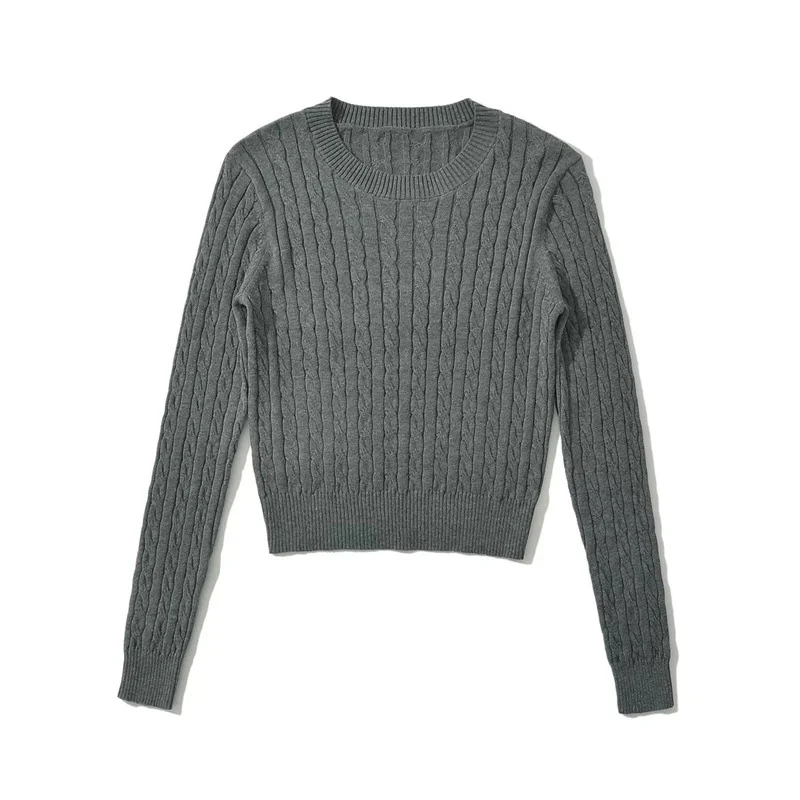 AP Women 2025 Autumn and Winter Cableknit Sweater Soft Casual Five Color Available Lady Satin Dress