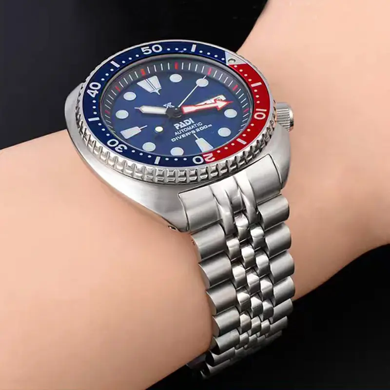 For Seiko PROSPEX series PADI abalone watch SRPE99K1 SRPE07K1 SRPK01K1 arc mouth stainless steel watch with metal bracelet 22mm