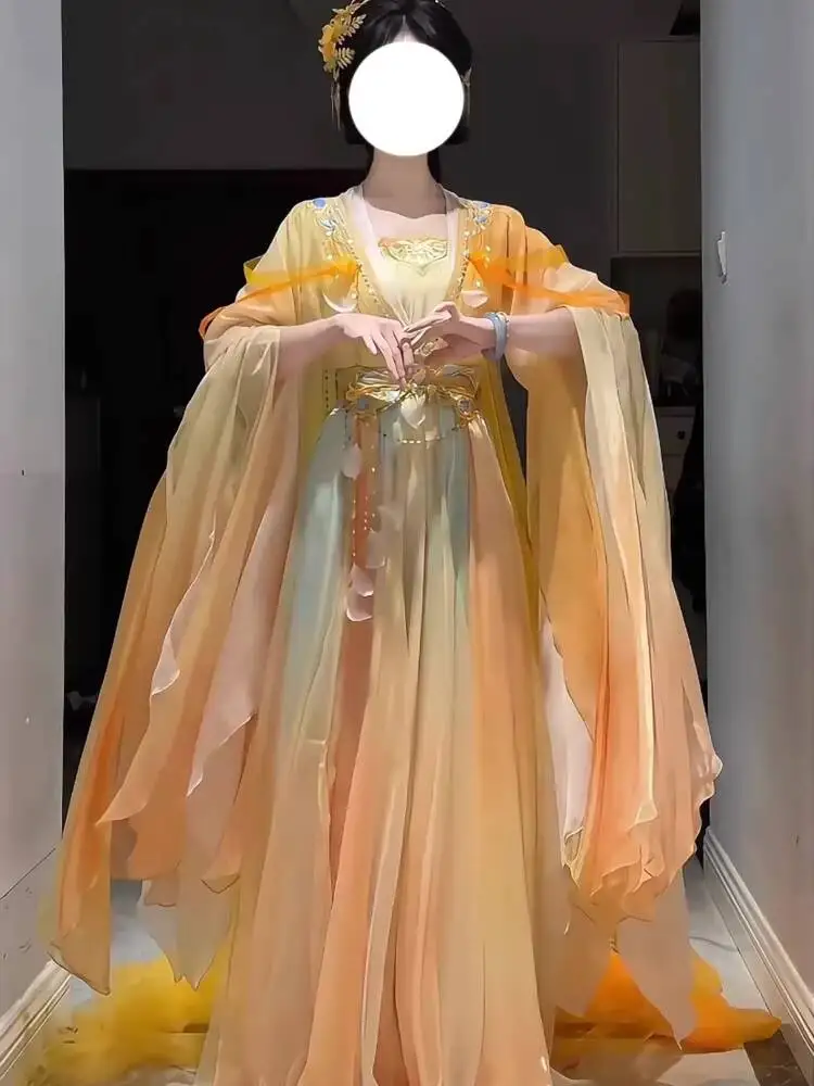 

Женщины в стиле династии Сун Ханфу, национальный стиль, сказочный стиль, древний костюм, элегантный костюм в стиле феи, косплей на Хэллоуин