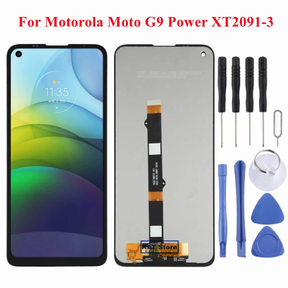 

For Motorola Moto G9 Power XT2091-3 LCD Touch Digitizer Display Screen Full Assembly Without Frame Replacement