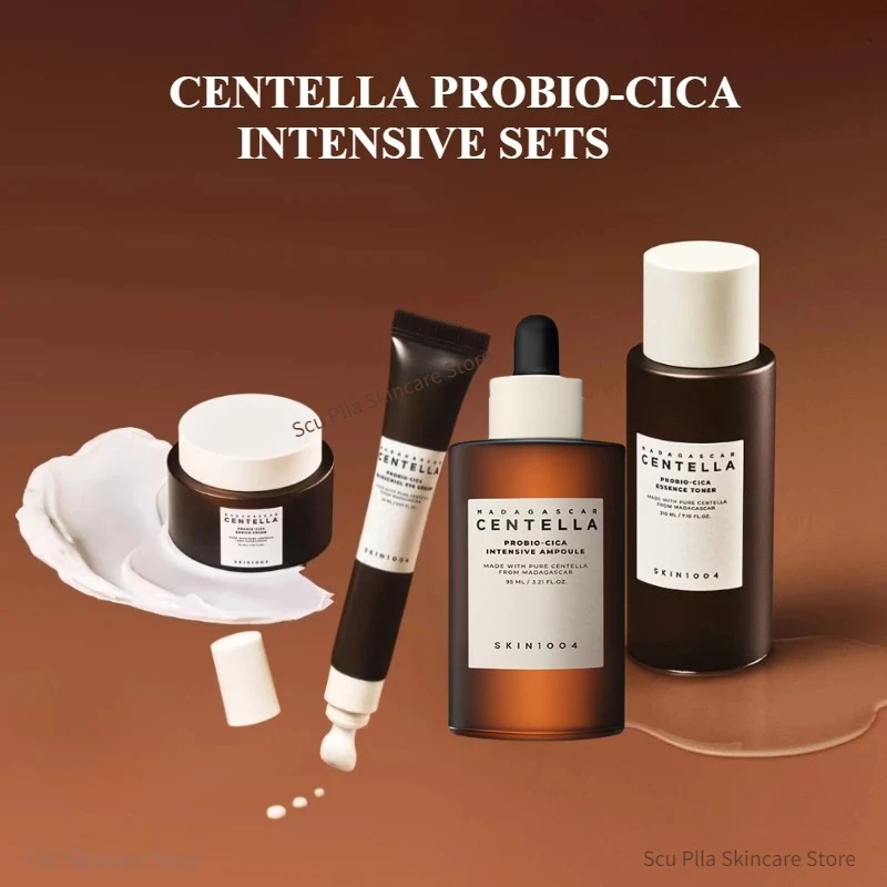 Skin1004 Centella Probio-CICA Essence Toner, Crema Antiedad para Ojos, Ampolla Láctea, Crema Hidratante Facial, Sets de Cuidado de la Piel Coreanos