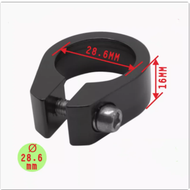 BMX Bicycle Single Screw Seat Pipe Clamp, Mountain Bike Seat Bar Lock, Quick-Release, Black, Road Bike, 31.8mm