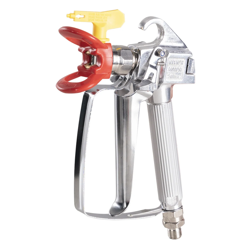 Airless Spray Gun with Tip Guard 517 Tip for Airless Paint Sprayers 3600 PSI Swivel Joint Airless Paint Gun Aluminum Body