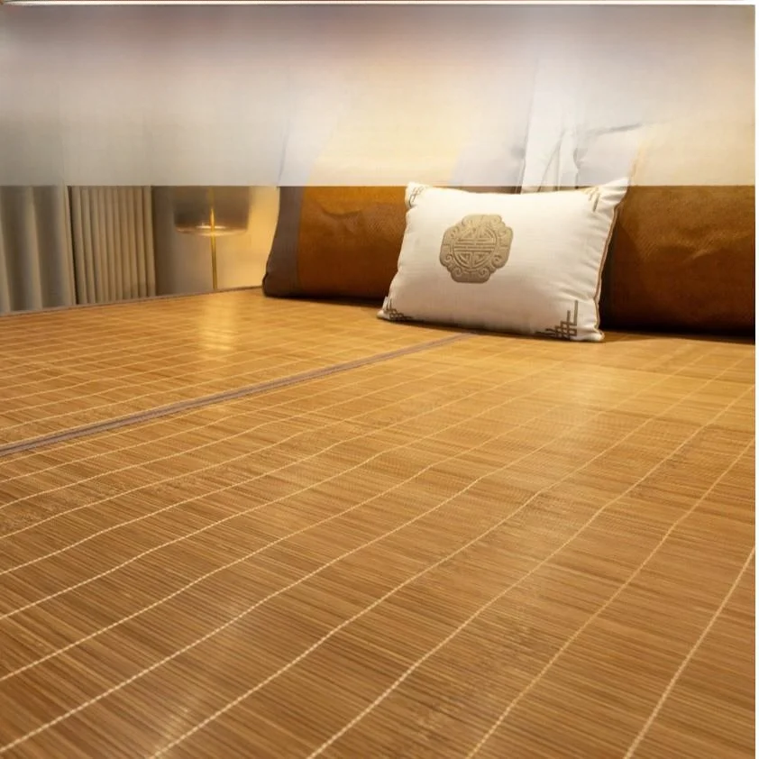 

Pure Natural Carbonized Bamboo Wicker Double-Sided Student Dormitory Bedding Traditional Chinese Style Hand-Made Machine Woven