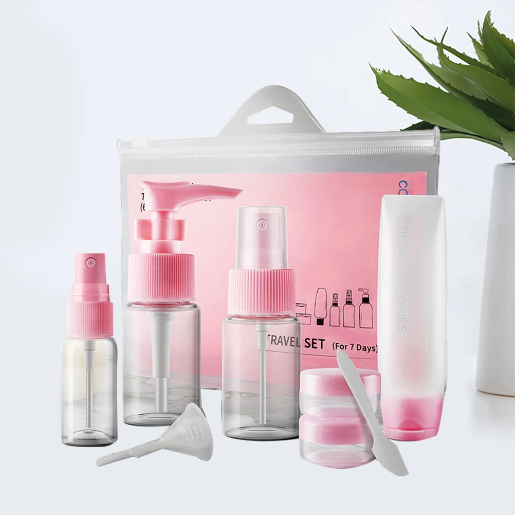 

Cosmetics Bottling Set Travel Toiletry Containers Shampoo Size Clear Portable Bottles Leak Proof Durable Plastic Lightweight