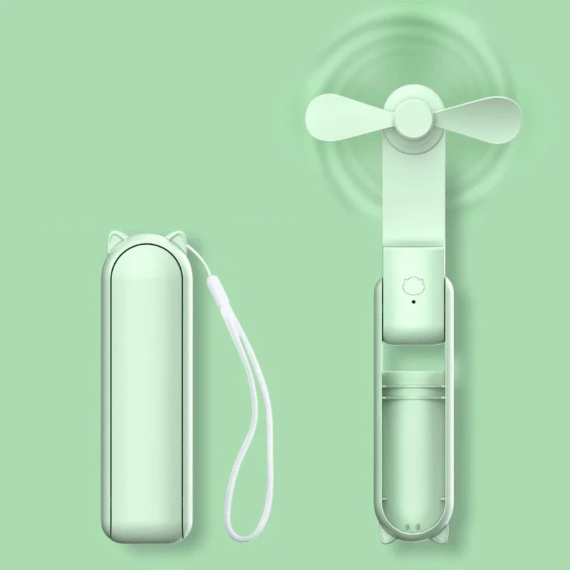 พัดลมพกพาขนาดเล็ก ชาร์จ USB ปรับความเร็วได้ 3 ระดับ พัดลมมือถือพับได้ เหมาะสําหรับผู้หญิง ท่องเที่ยว ใช้กลางแจ้ง