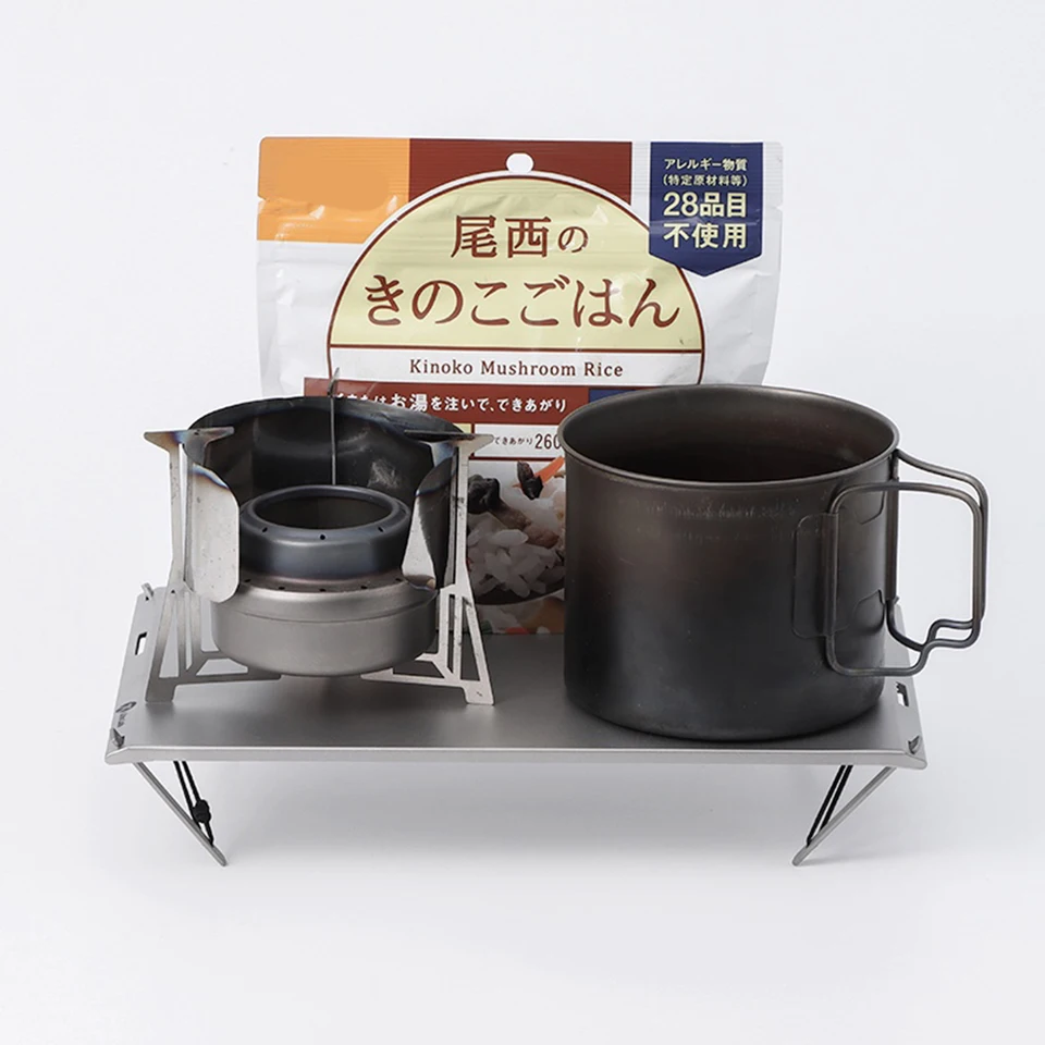 チタン キャンプ ソロ テーブル 78 グラム 超軽量全地形対応折りたたみ