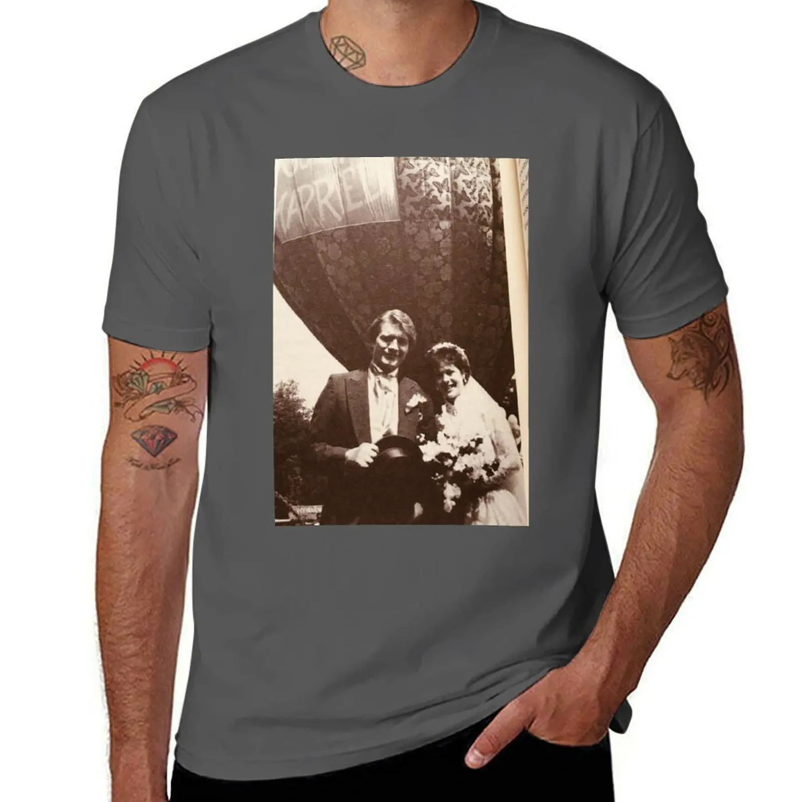 

Футболка Guiding Light's Quint and Nola на день свадьбы, мужская футболка, дизайнерские футболки для мужчин, хлопковая футболка