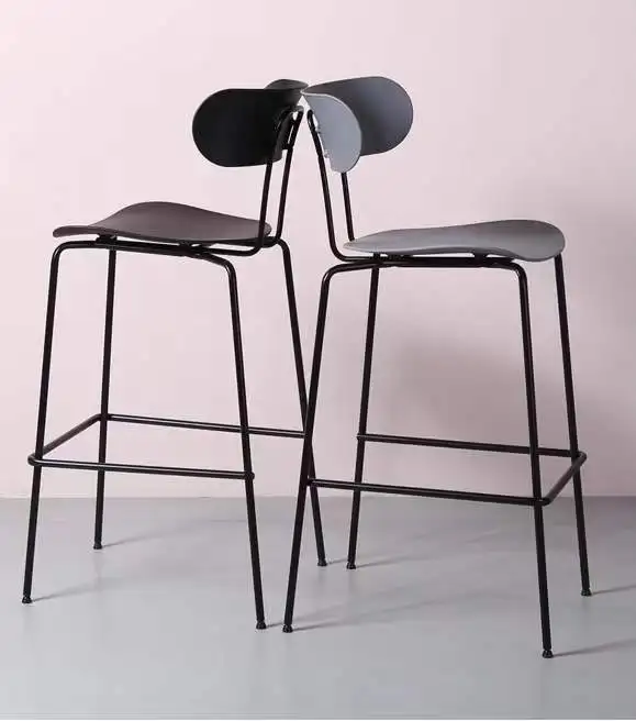 Taburete de Metal para Bar, silla moderna de lujo, estilo contemporáneo, 4 colores, gran oferta