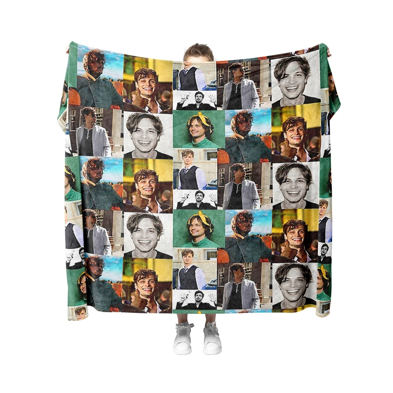 Aertemisi Matthew Gray Gubler Photo Collage Pet Blanket for Small Medium Large Dog Cat Puppy Kitten Couch Sofa Bed Decor