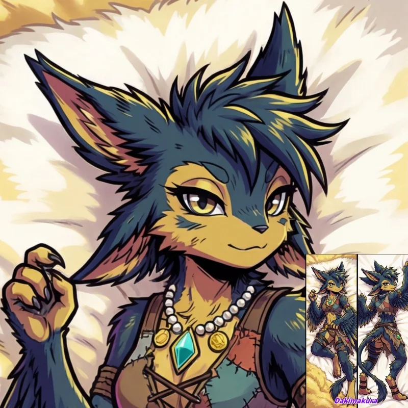 

Dakimakura Anime Pillow Case Furry Thalyn Double-sided Print Of Life-size Body Pillowcase Gifts