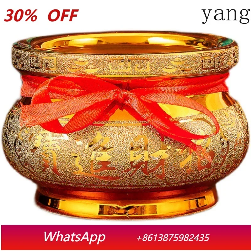 

LH ceramic sand gold incense burner household offering Guanyin God of Wealth incense burner