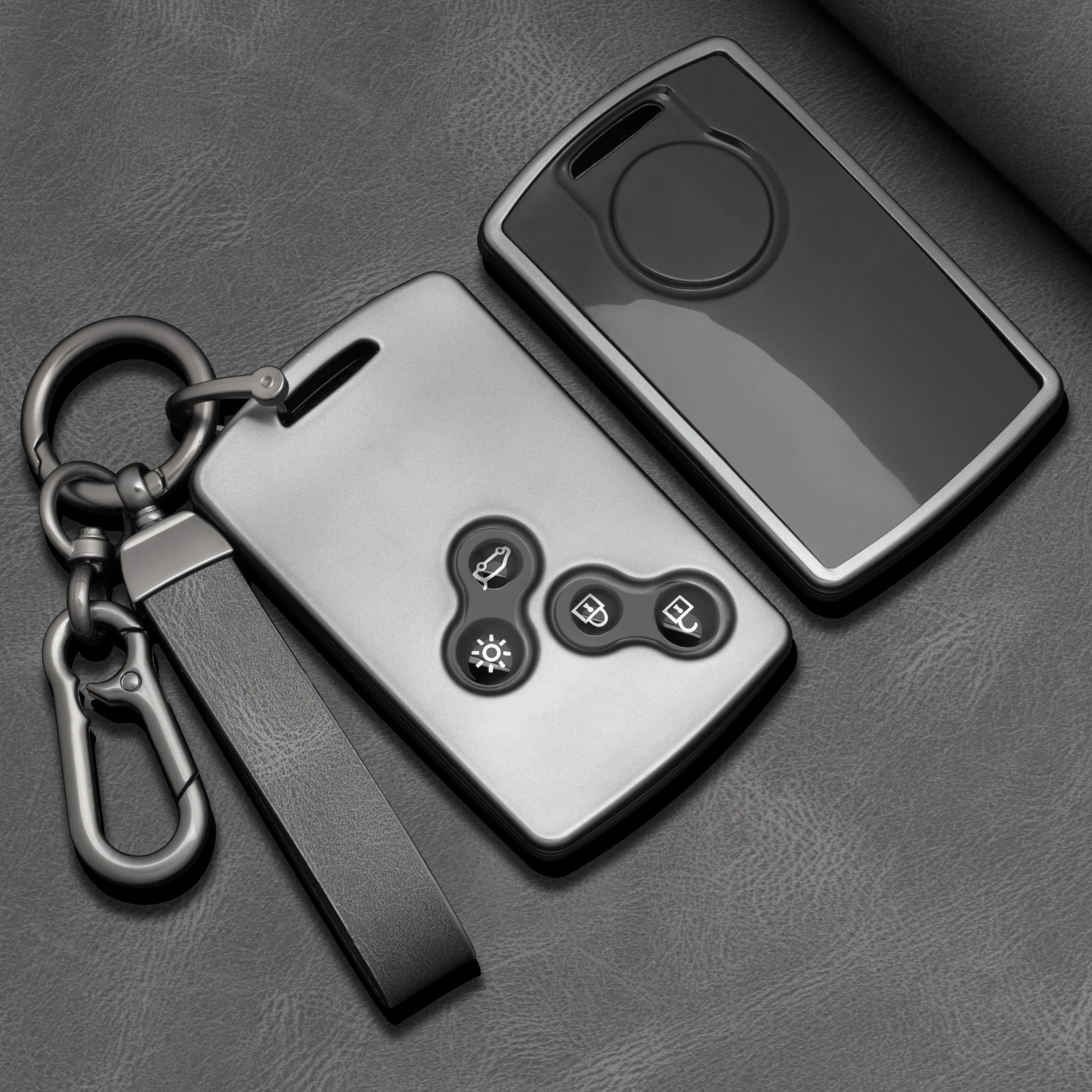 TPU Car Key Case Cover for Renault Kadjar Captur Clio Megane 2 3 4 RS Koleos Logan Scenic Duster Card Accessories
