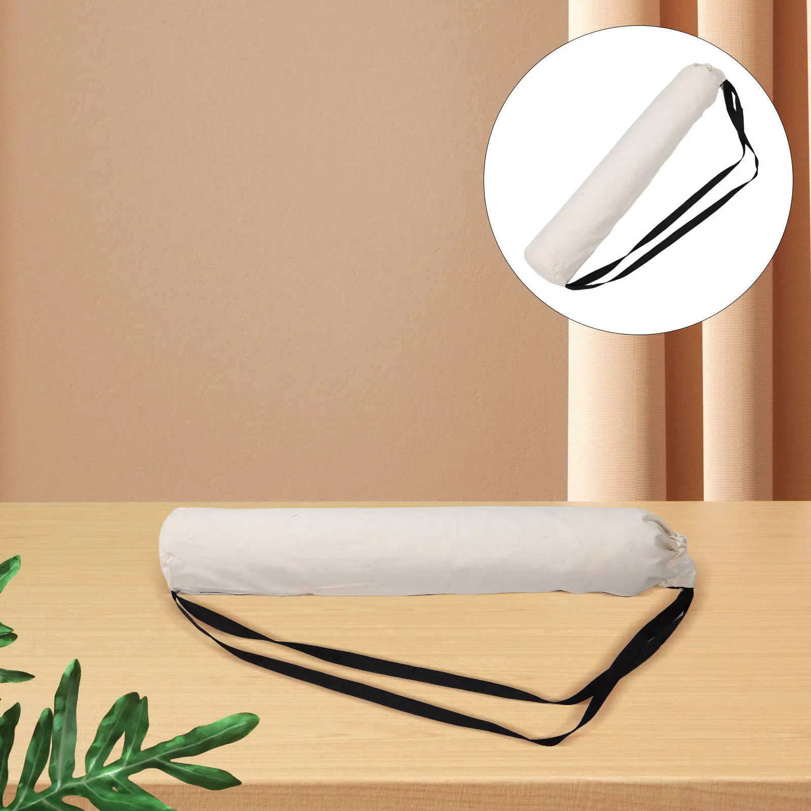 

Yoga Bag Large Capacity Extended Cylindrical Drawstring Closure Stylish Tote Exercise Mat Carrier Backpack for Yoga Pilates