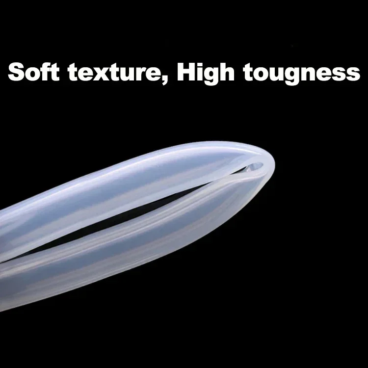 1meter silicone non-toxic and harmless hose, high transparency, high temperature resistant oil silicone hose, durable water pipe