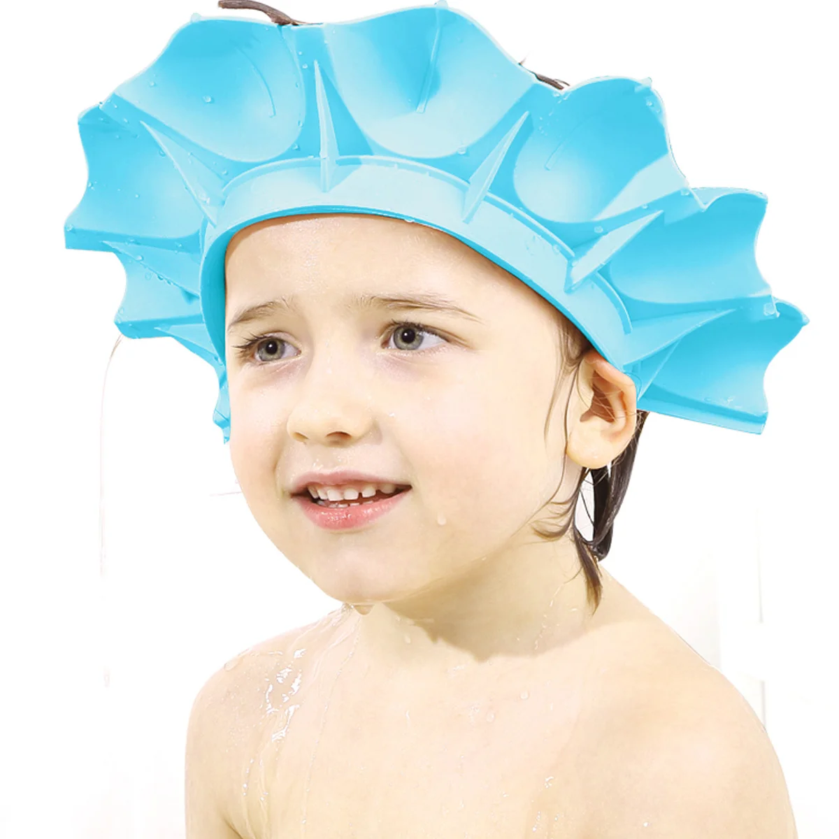 Baby Shower Waterproof Ear Protector Adjustable Green Baby Hair Washing Hat Soft Durable Infant Bathing Cap Infant Shower Cap