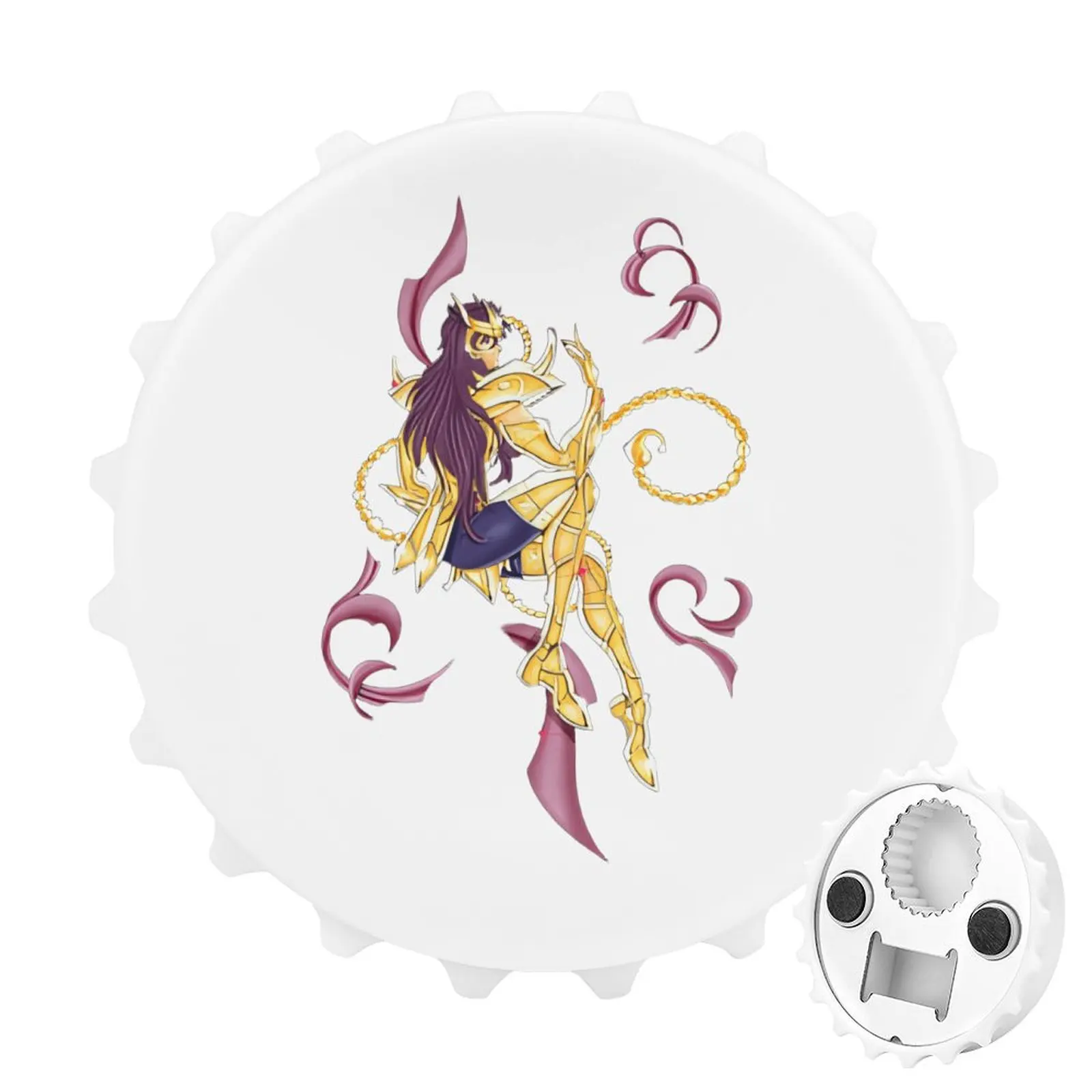 

Refrigerator Magnet Bottle Opener Magnetic Attraction Alloy Material Customization Saint Seiya Knights of The Zodiac Goods