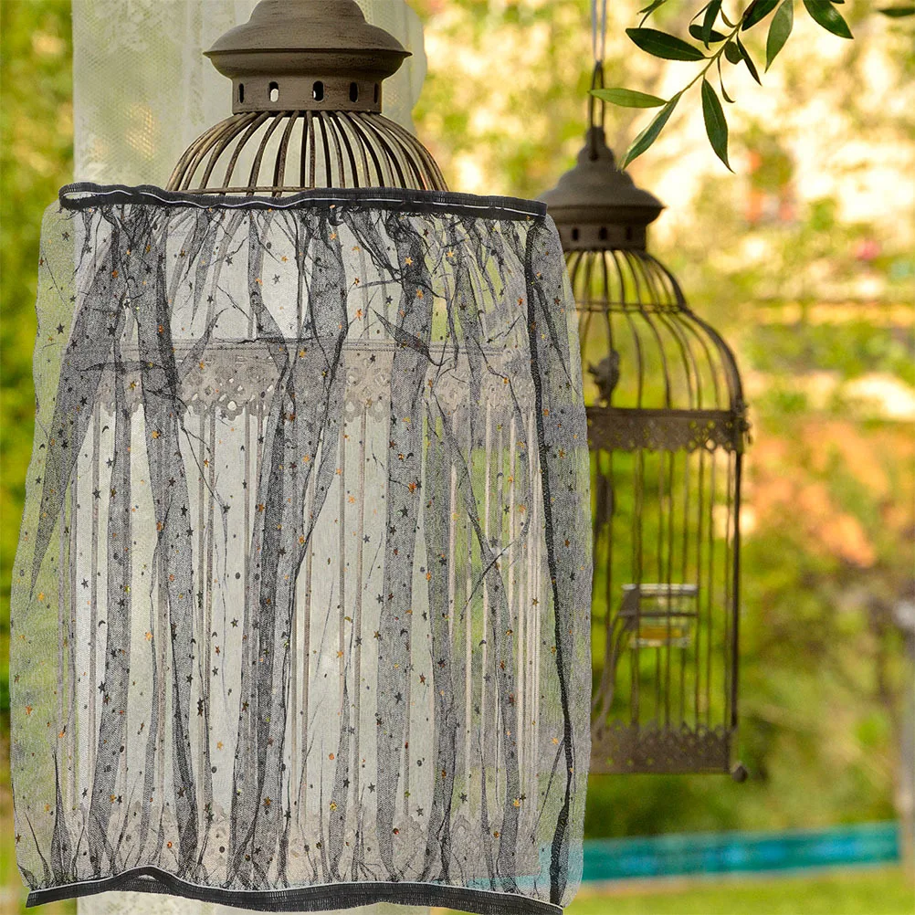 

Bird Cage Cover Large Mesh Net For Parrot Parakeet Star Moon Design Breathable Durable Night Cover Cage Accessories