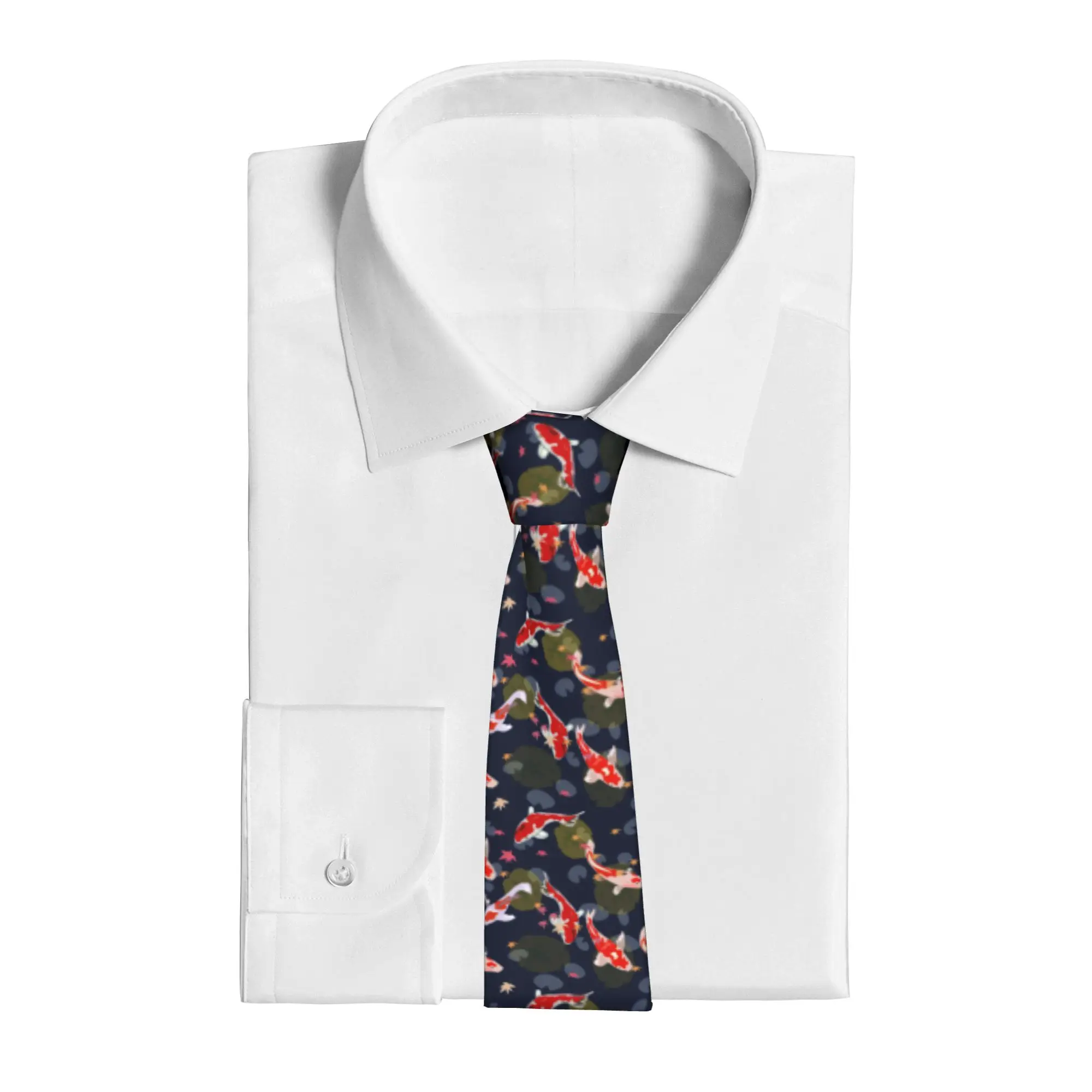 Koi-Fisch-Schwimmkrawatte, neuartige, lässige Krawatten für Männer, Hochzeit, hochwertige Kragenkrawatte, individuelle Krawatten-Accessoires – Detail 2
