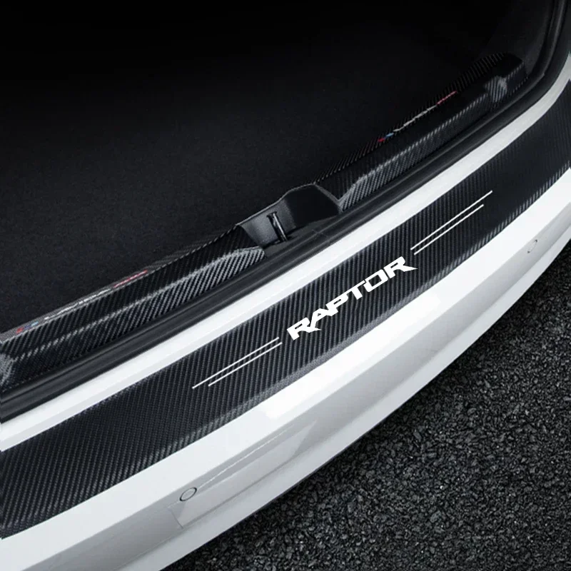 Carbon Fiber Car Door Sill Threshold Strip Anti Kick Sticker Scuff Scratch For Ford Raptor 2025 Ranger 1 2 3 Tape Protect Film view 5