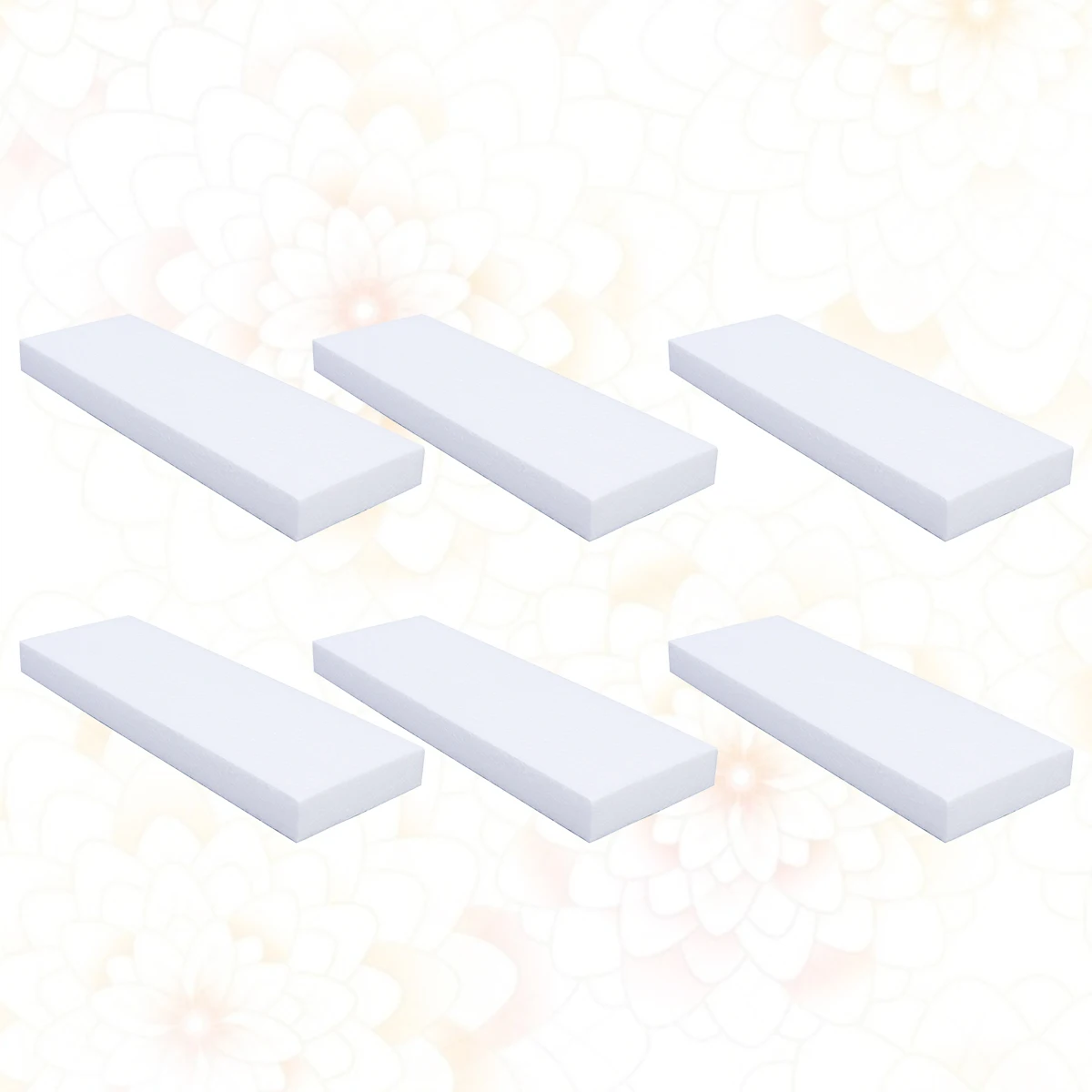 

6pcs 20X10X5Cm Foam Blocks Cake Embryo Diy Crafts Cake Mold Fondant Practice Wedding Centerpiece Display White