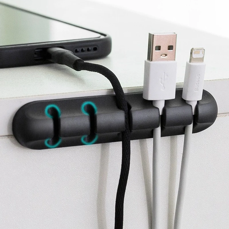 2pcs Wire Organizer Mobile Phone Charging Cable Data Cable Wire Routing Storage Cable Organizer Snap Clip