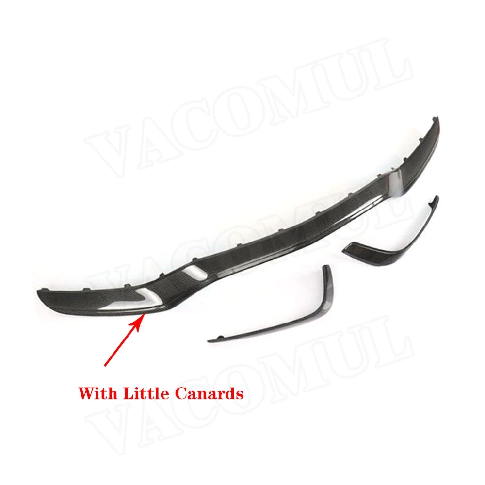 VACOMUL C Class Carbon Fiber Front Bumper Mid Lip Spoiler For Mercedes Benz W205 C63 AMG S C180 C200 C260 Sedan 15-17 FRP Black