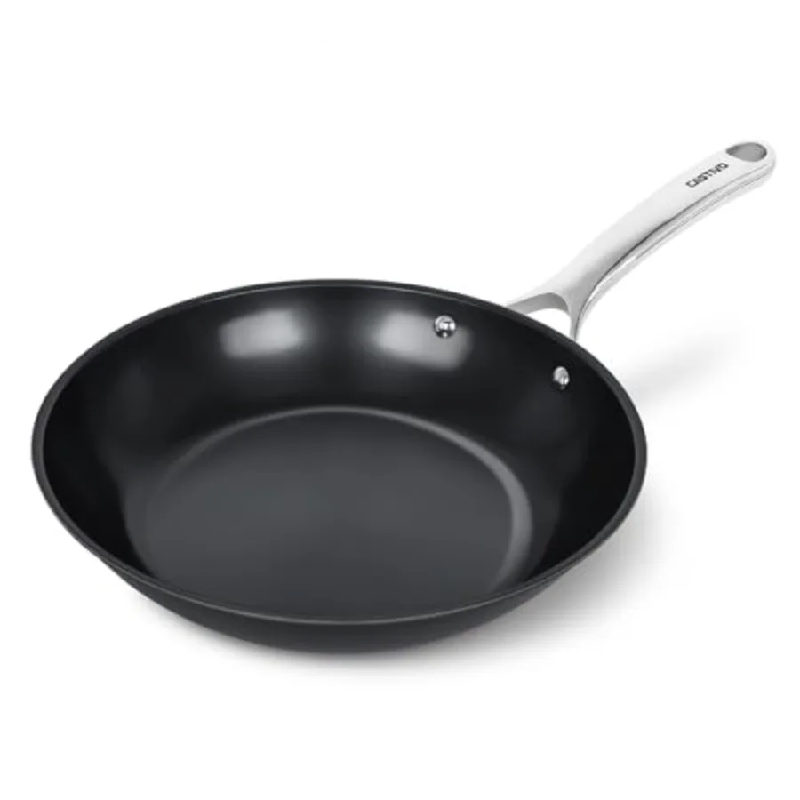 

Carbon Steel Fry Pan Pre-Seasoned Carbon Steel Skillet Lightweight Natural Non-Stick Induction Compatible
