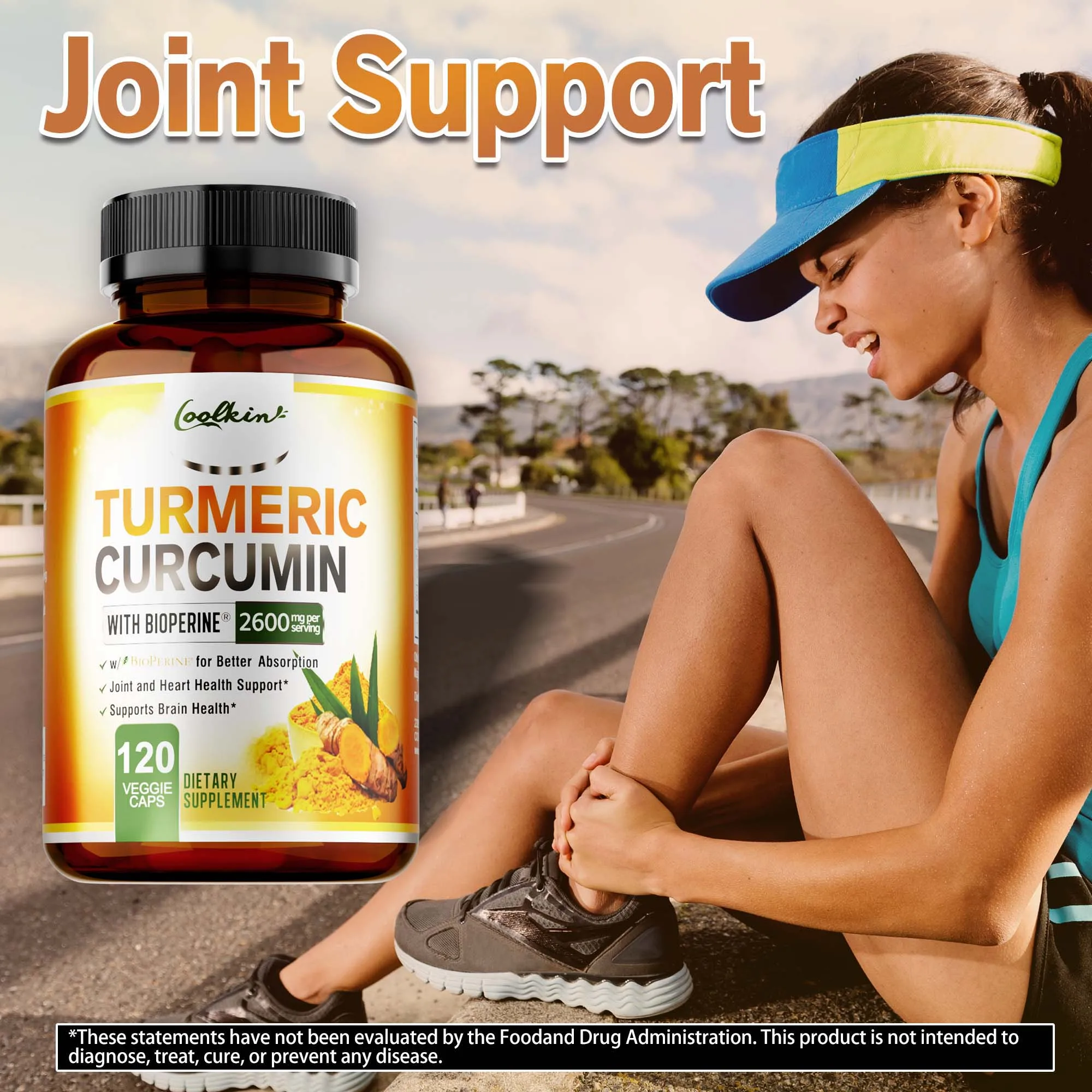 

Turmeric Curcumin Capsules - Absorption, Anti-Inflammatory, Support Heart and Bone Health, Joint Mobility, Boosts Energy Levels