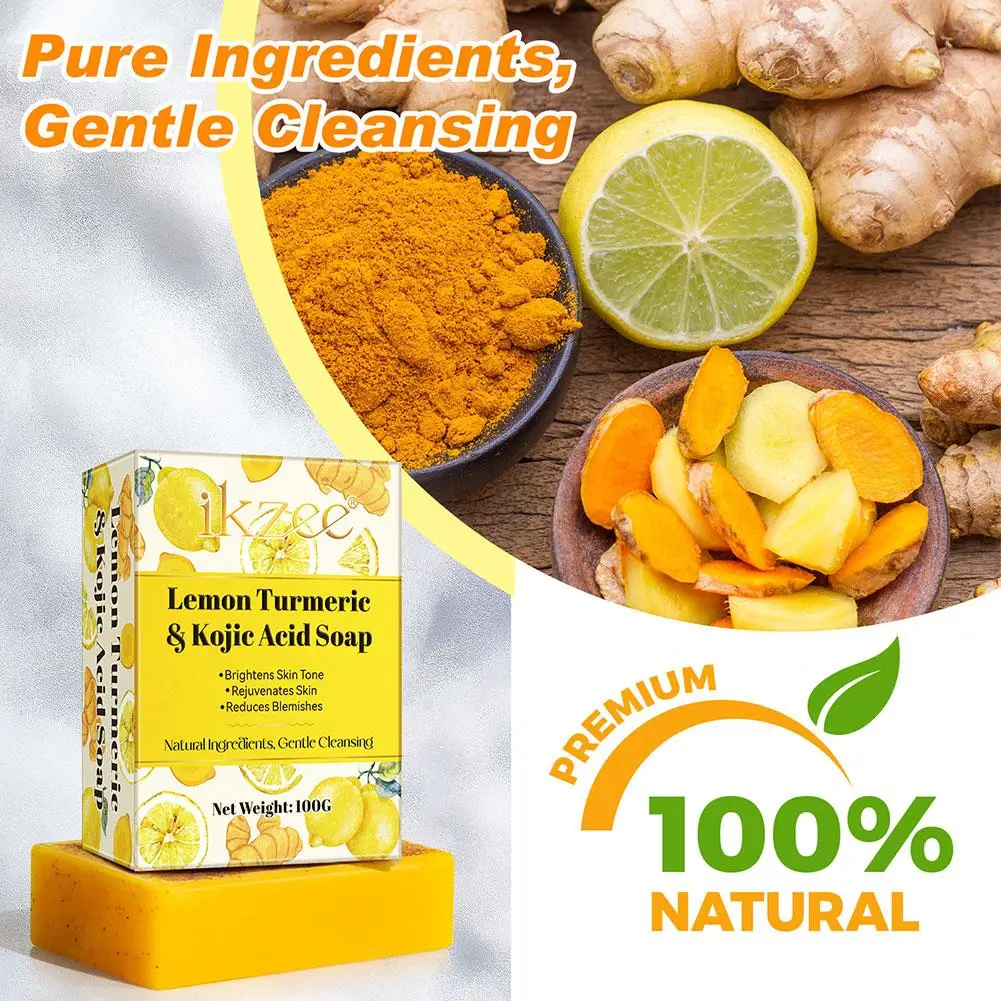 100g Lemon Kojic Acid Soap For Deep Cleansing , Brightening And Nourishing Skin Care Kojic Soap