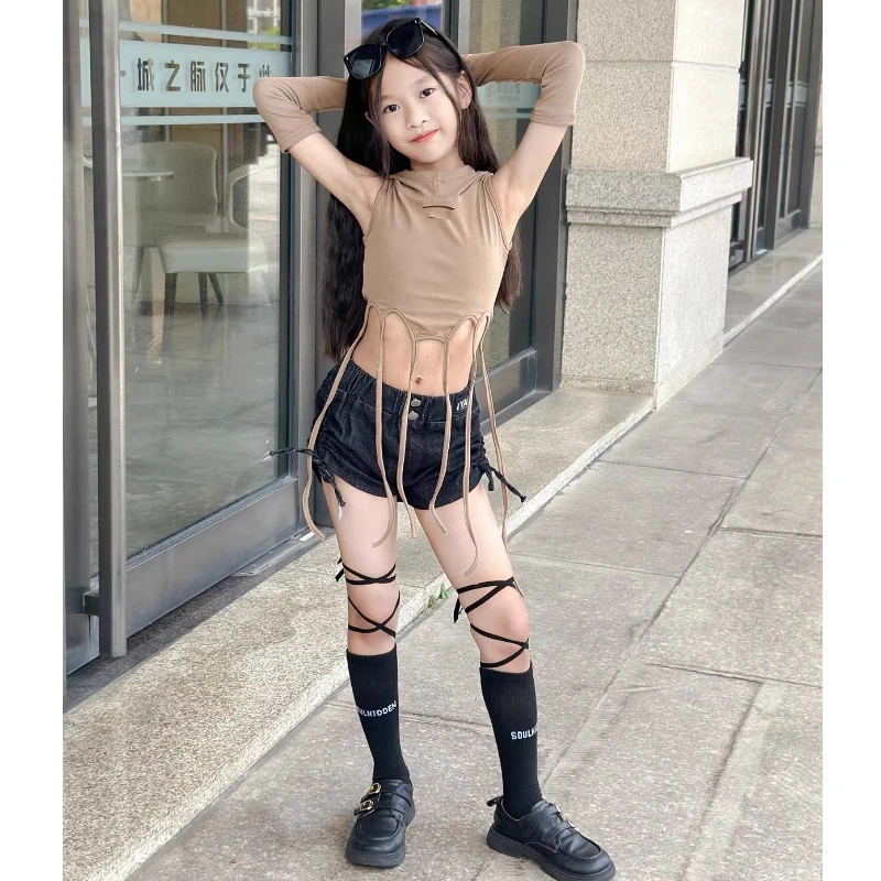 

Children's Jazz Dance Performance Costume, Girls' Clothing, Sweet and Cool Girls' Jazz Hip-hop Set, Street Style