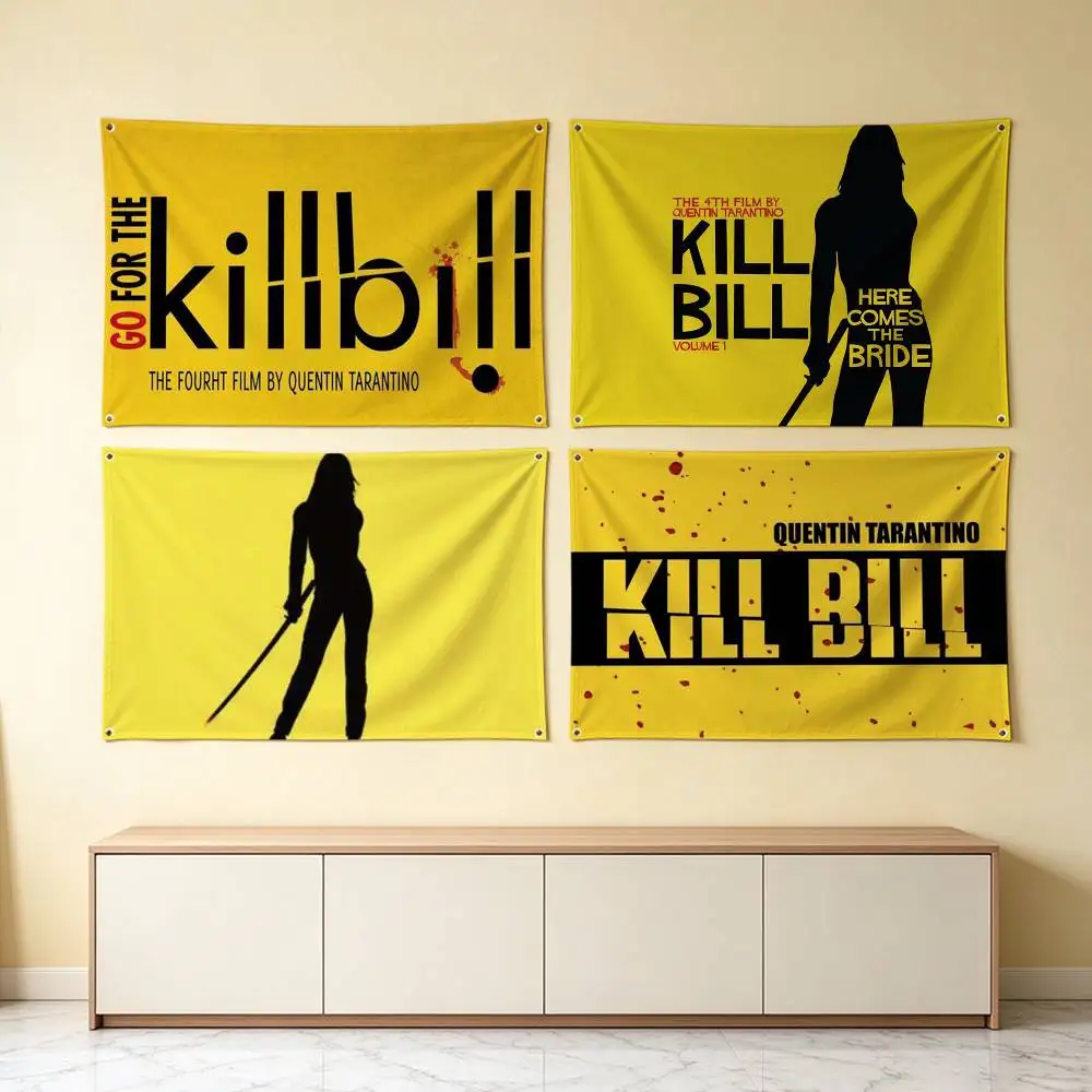 Kill Bill-S M-Movie PC  Flags for Bedrooms Home Decor Items Outdoor Decors Garage Decoration Flaga