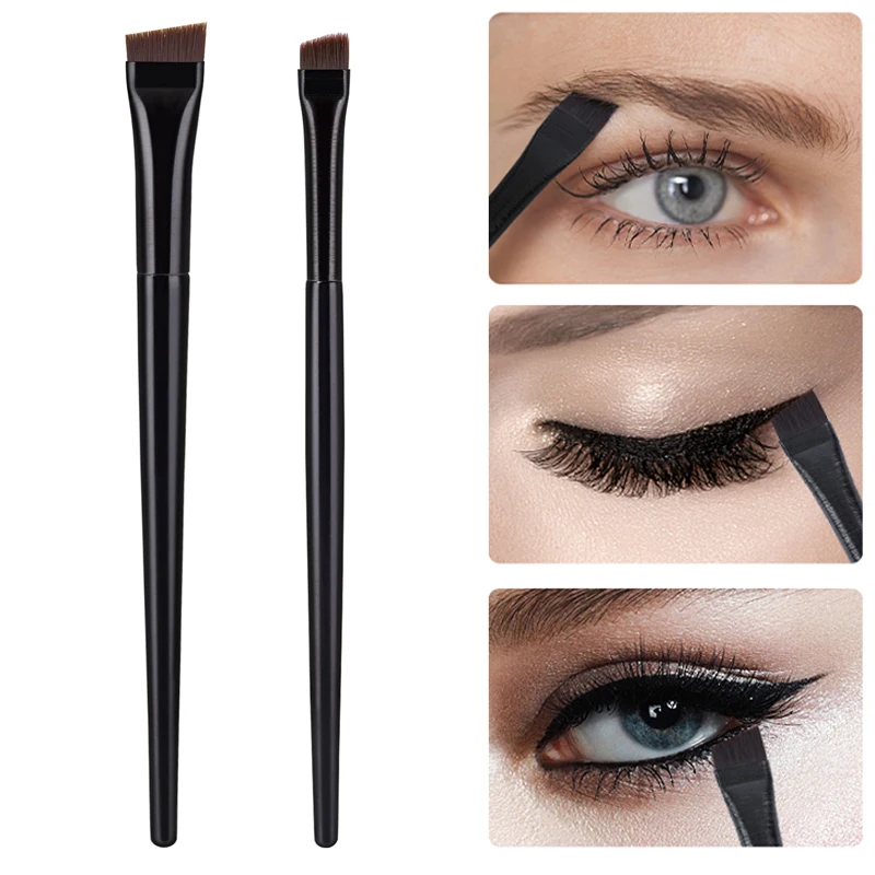 Brow Contour Brush Professionele Wenkbrauw Eyeliner Kleine Schuine Borstels Hoge Kwaliteit Draagbare Eye Brow Liner Makeup Tools 1/2PCS