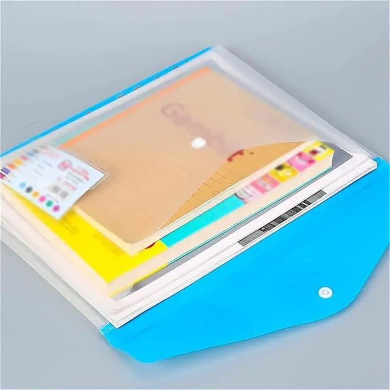 A4 Large Capacity Loose Leaf Folders with 11 Hole Binding Rings, Modern PP Material, Expandable Buttons and Label Pockets