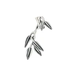 925 Sterling Silver Bail Connector Sterling Silver Bamboo Branch Pendant Pinch Bail