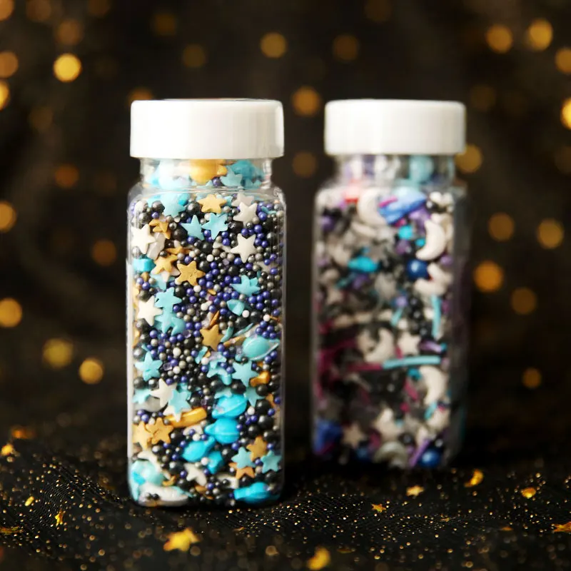 20g Cake Beads Pearl Sugar Ball Fondant DIY Cake Baking Sprinkles Candy Space planet rocket star Party Cake Decoration