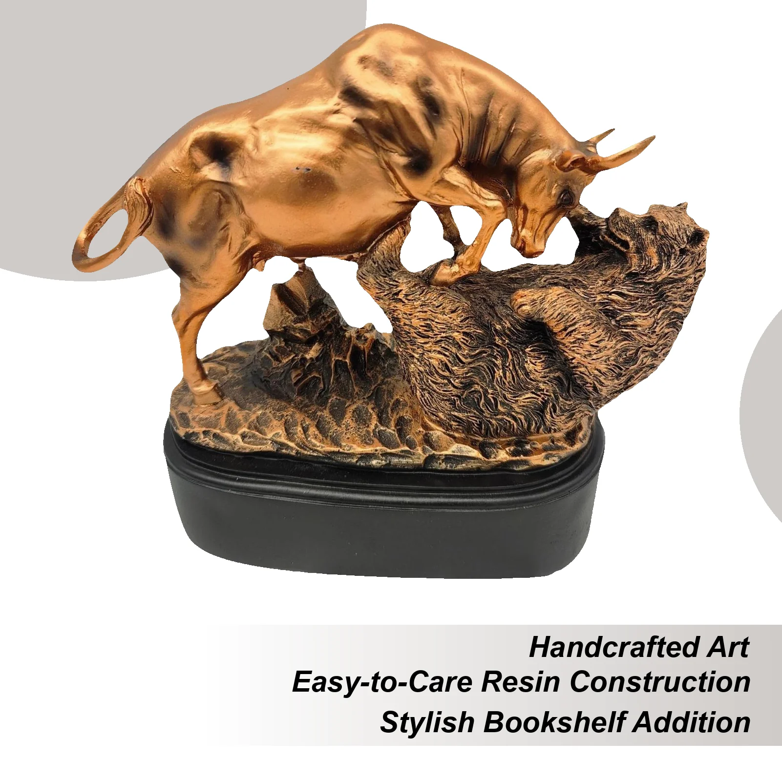 

Bull And Bear Statue Finance Decor Wall Street Bull Figurine Exquisite Versatile Resin Tabletop Ornament For Offices Home Decor