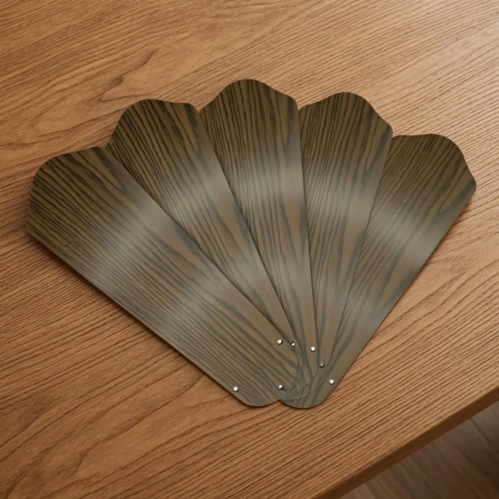 5.6mm Thick Ceiling Fan Plywood Blade Double Sided Wood Grain for Fan Restoration Projects