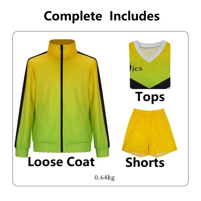 

2025 Halloween Uniforme de cosplay de volley-ball pour les jeunes, uniforme d'étudiant Inoue Mountain, kit d'équipe Hyuga
