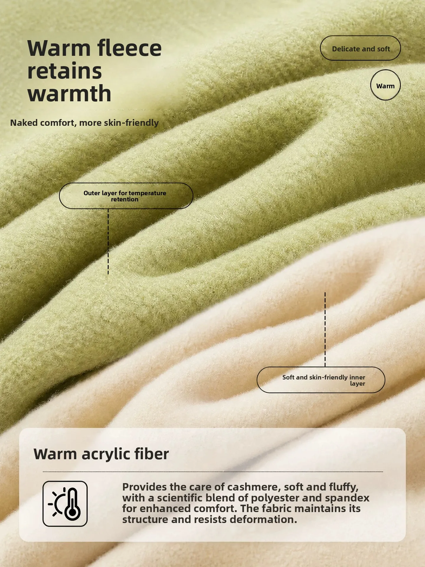 Plandoo Women's Thermal Underwear Set Thickened Fleece High Elasticity Ultra Soft Single Layer Pure Color Inner Wear for Autumn