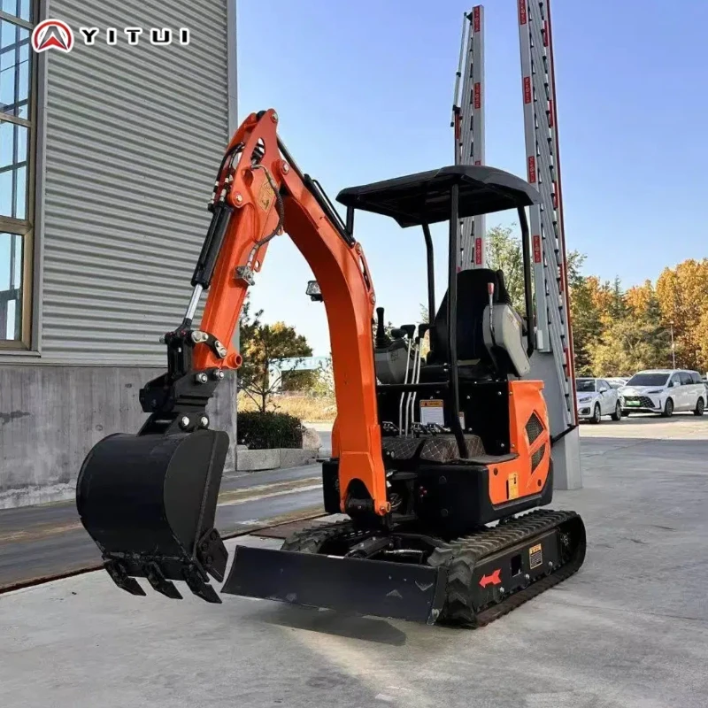 Miniexcavadora pequeña de 2,0 toneladas, miniexcavadora con certificación Ce de alta calidad, motor Kubota agrícola personalizado