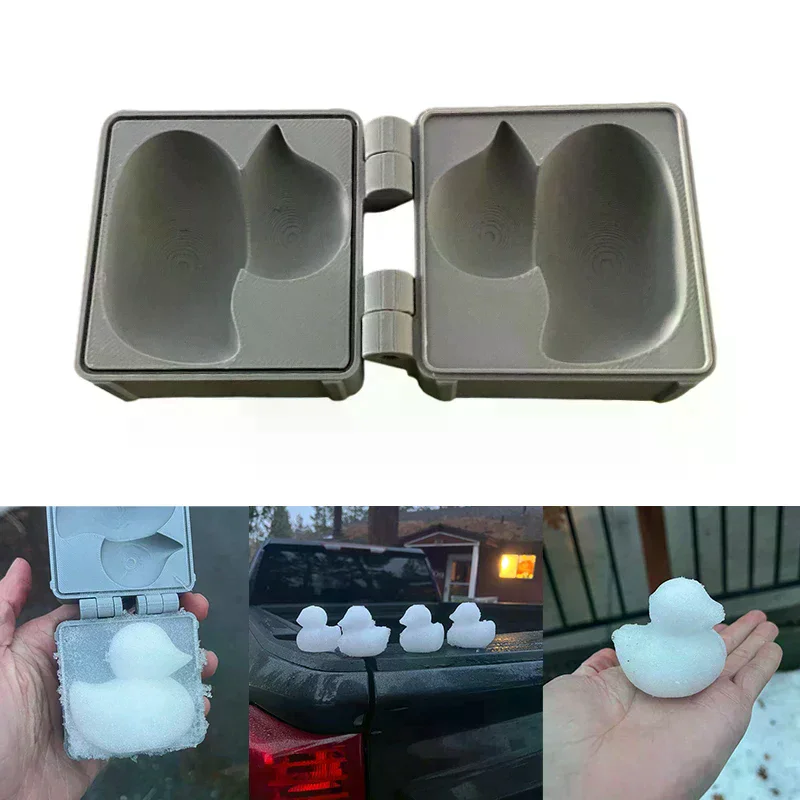 Snow Duck Mold Maker Palla da neve Giocattoli Giochi Forma di anatra Lanciatore di palle di neve Gioco di combattimento di palle di neve invernali all'aperto, sci, scorrevoli