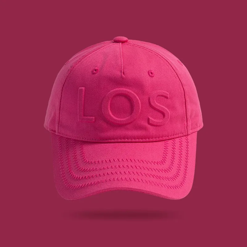 

Розово-красная корейская шляпа, женская горячая девушка, милая девушка, нишевая кепка-утконос, универсальная, подчеркивающая лицо, маленькая бейсболка с широкими полями