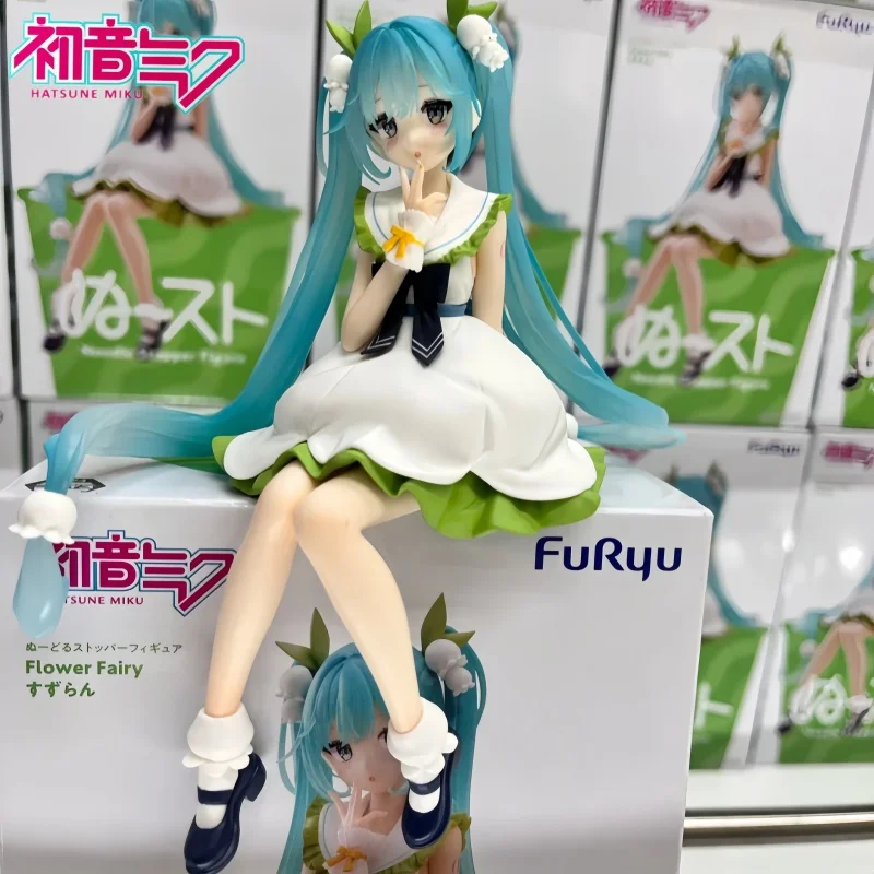 furyu-noodle-stopper-hatsune-miku-flower-fairyr-~lily-of-the-valley-ver~-pvc-14cm-figurines-d'anime-modeles-de-collection-jouets-cadeaux