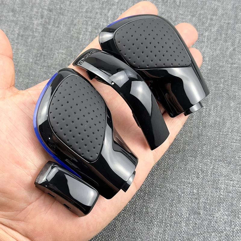 Schwarz Chrom mit Wildleder Schaltknauf Seitenabdeckung DSG Emblem für VW Golf 6 7R GTI Passat B7 B8 CC R20 Jetta MK6 GLI